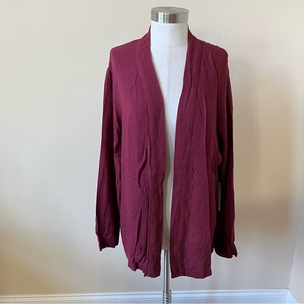 New! Lacausa open front sweater rayon wool blend 17225